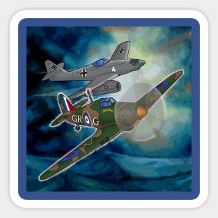 Hawker Hurricane and ME 262 Sticker